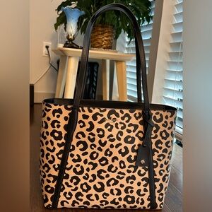 Kate Spade NY leopard print tote bag